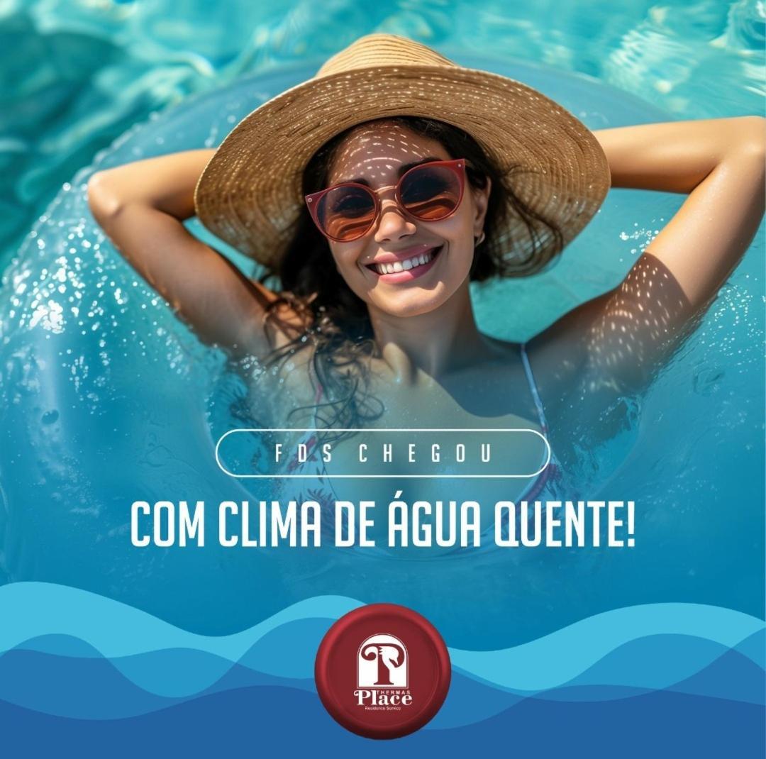 LINDO FLAT com PARQUE AQUÁTICO PERTO DO CENTRO DE CALDAS NOVAS! Caldas Novas Exterior foto